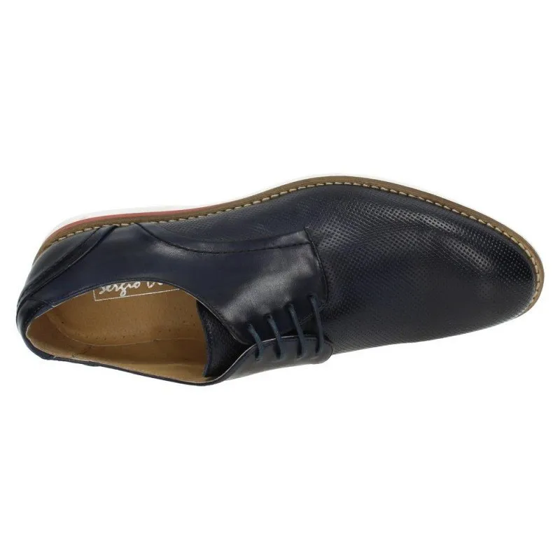 10225 ZAPATO DE PIEL AZUL color MARINO