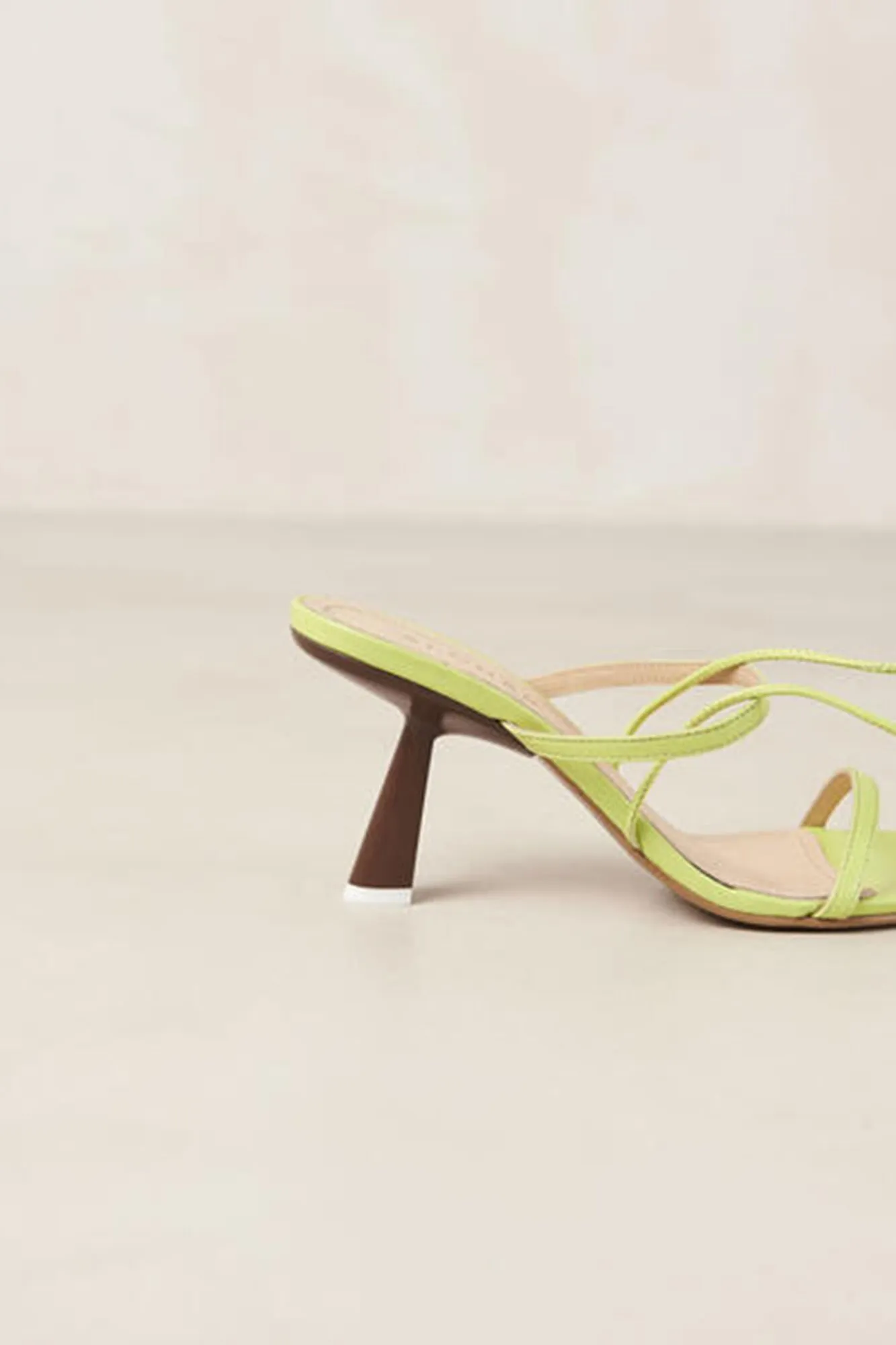 Alohas Sandalias Kendra en piel bicolor verde y marrón