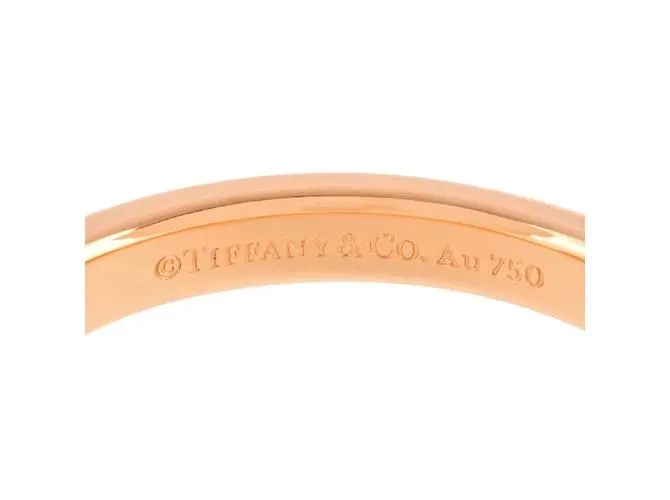 Anillo de banda plana de oro rosa de 18K Tiffany & Co. 