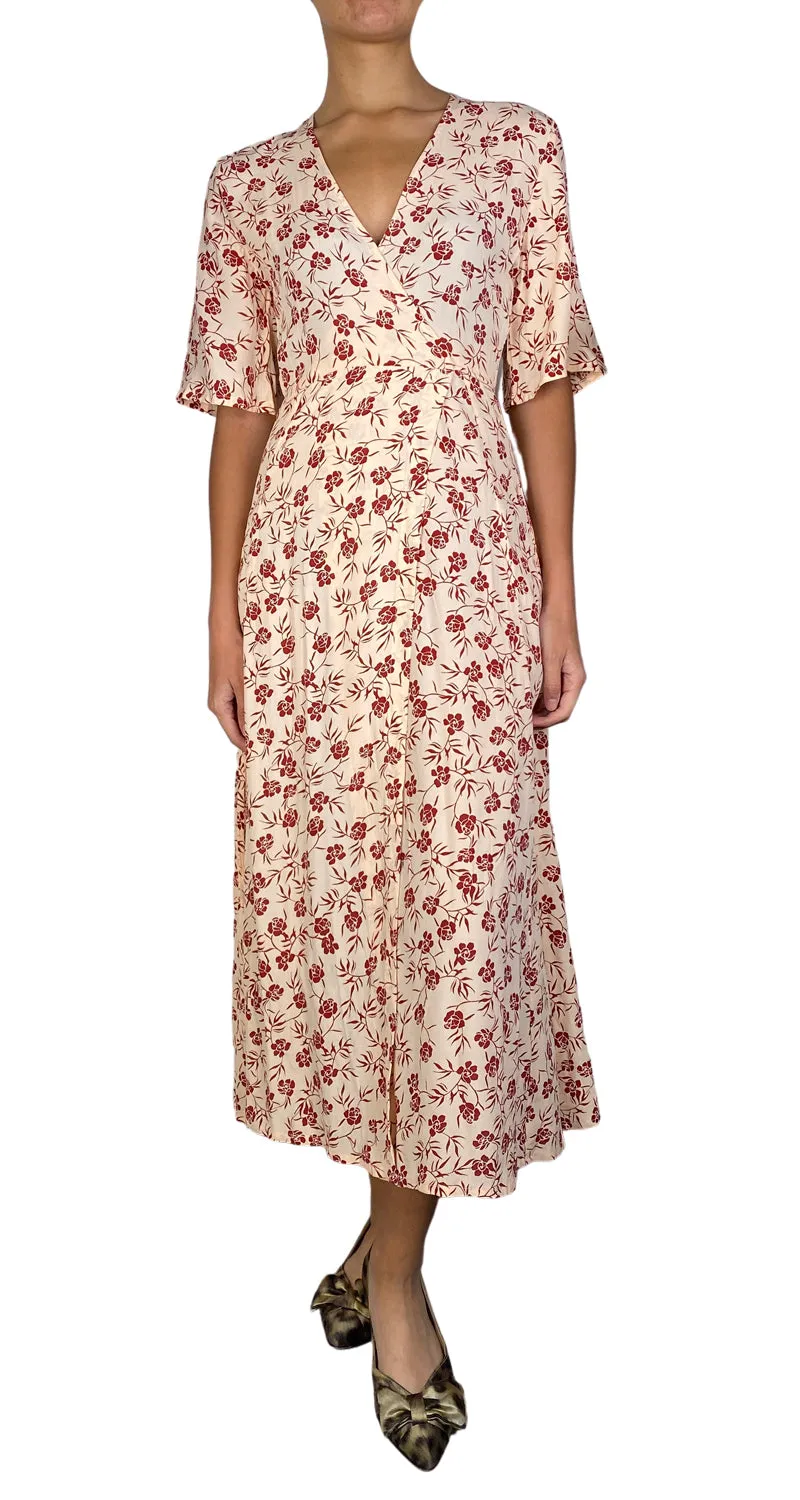 ANTHROPOLOGIE Vestido Rosas Faithfull The Brand x Anthropologie