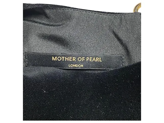 Autre Marque Vestido Faith de terciopelo y tul flocado de nácar Negro 