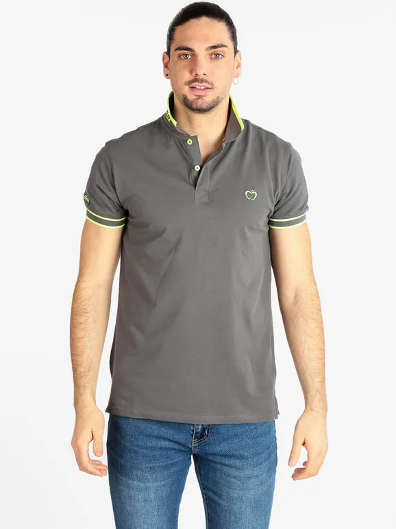 Baci & Abbracci Polo de hombre de manga corta con letras