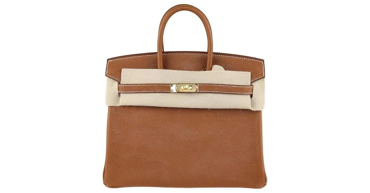 Birkin Hermès Oro 25 W/ GHW Dorado 