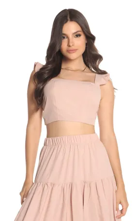 Blusa Crop Palo De Rosa