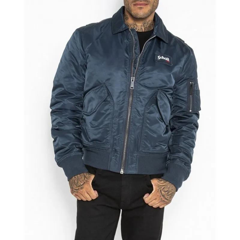 Bomber Schott 210100 azul marino