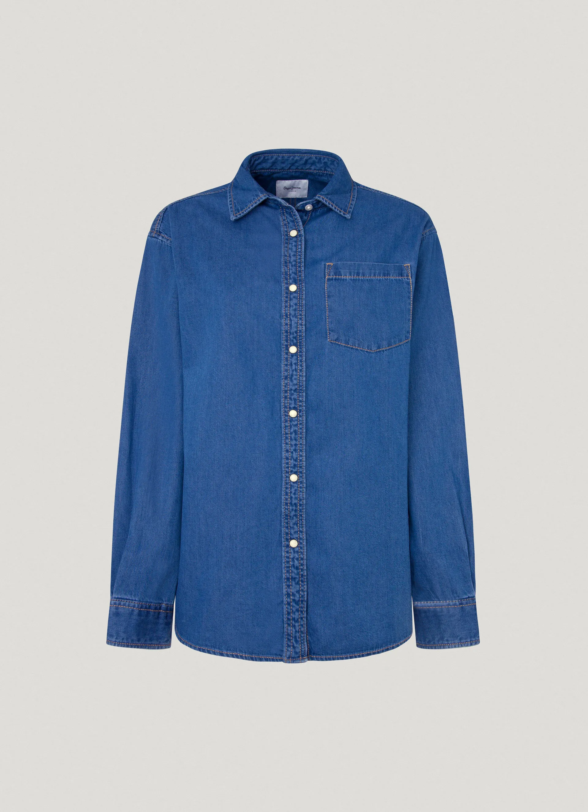 camisa denim fit boyfriend