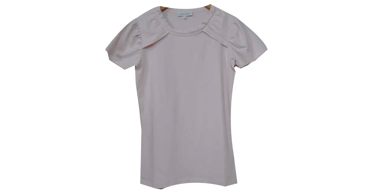 Camiseta Céline Powder Pink Top tamaño S SMALL Rosa 