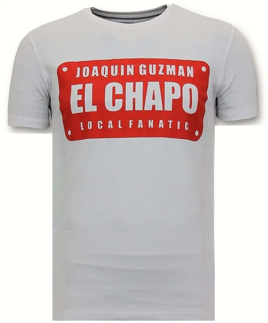 Camiseta De los Hombres De Lujo Joaquín El Chapo - Blanco