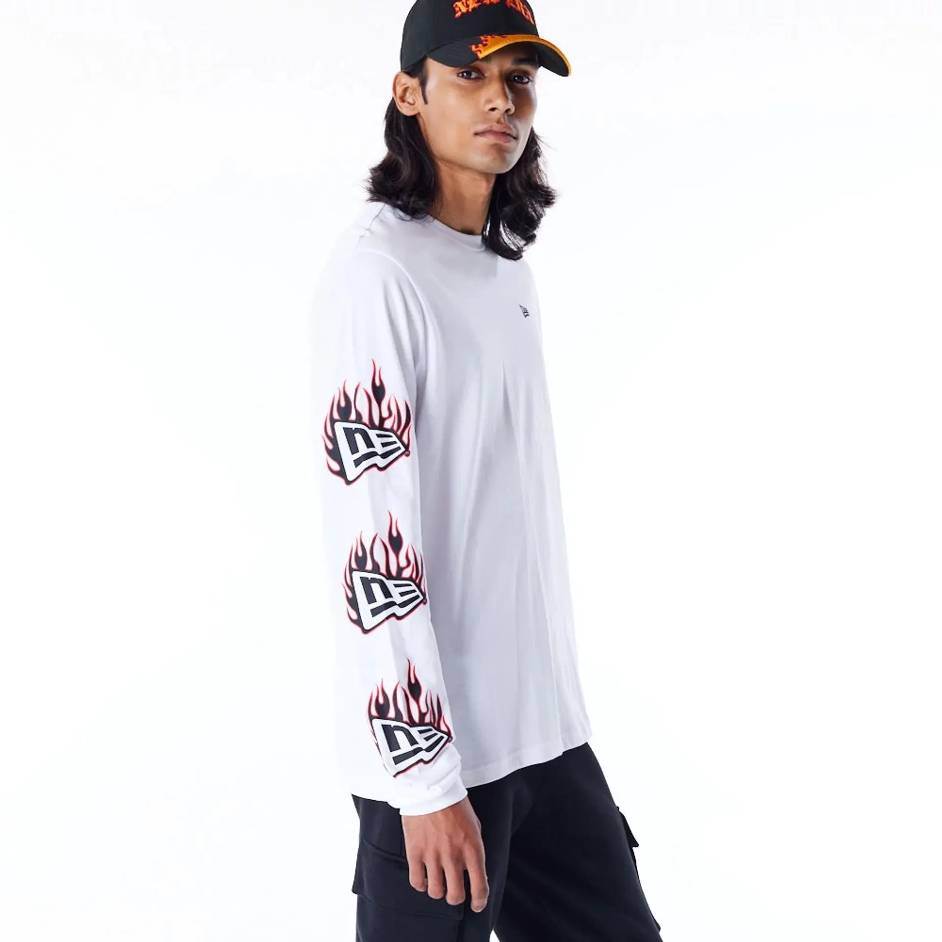 Camiseta Manga Larga New Era Flag Flame