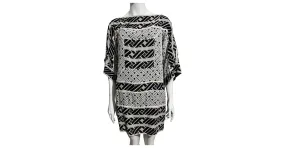 Diane Von Furstenberg Vestido DvF Pallavi de seda con mangas kimono Negro Multicolor 