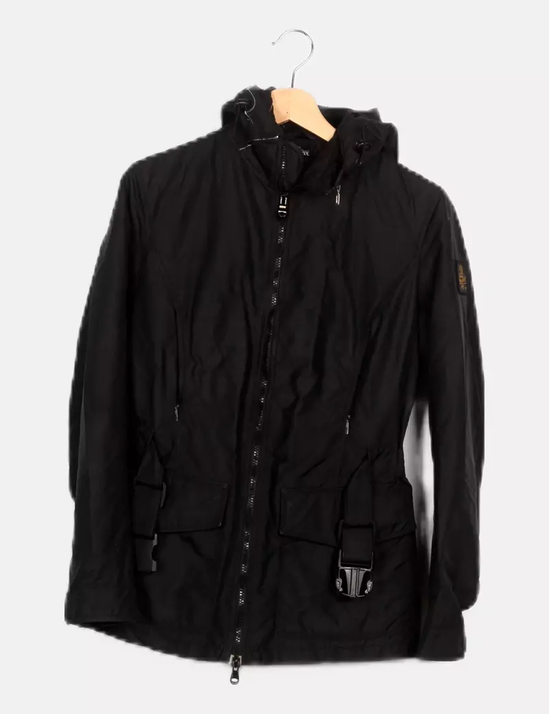 RefrigiWear Chaqueta negra impermeble
