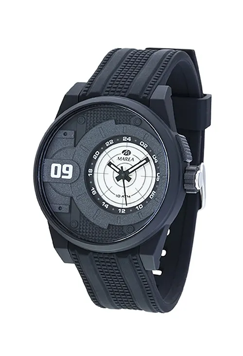 Reloj Marea con caja y correa resina negra 242_B40180-1