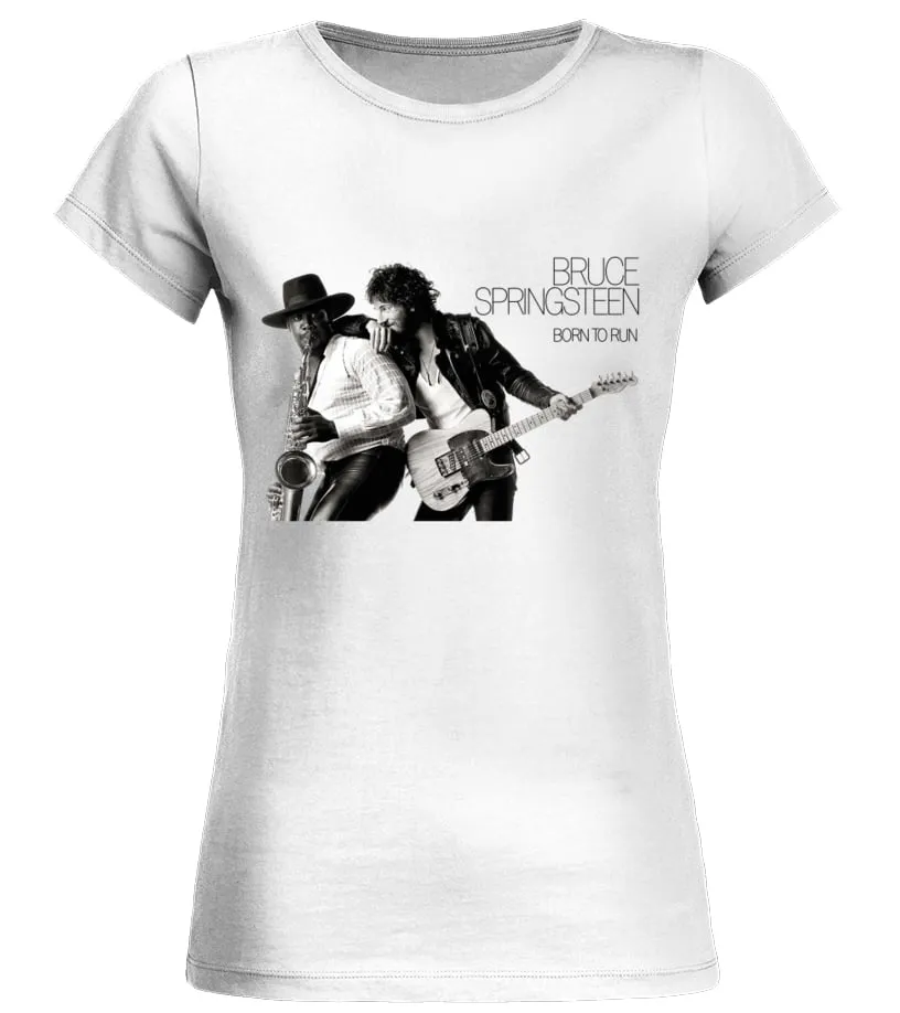 RK70S-092-WT. Born To Run (1975) - Bruce Springsteen Camiseta cuello redondo Mujer