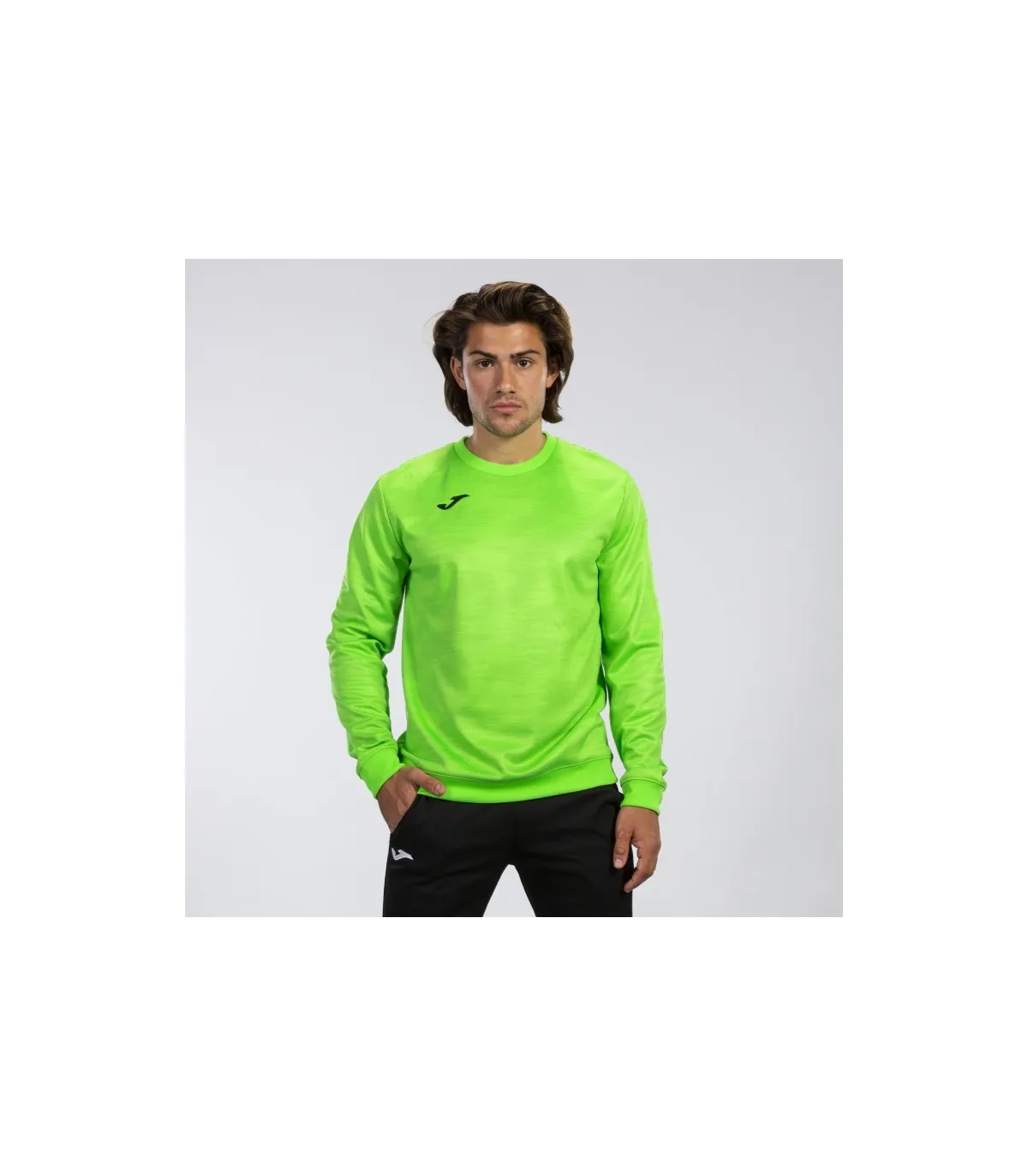 SUDADERA JOMA GRAFITY VERDE FLUOR