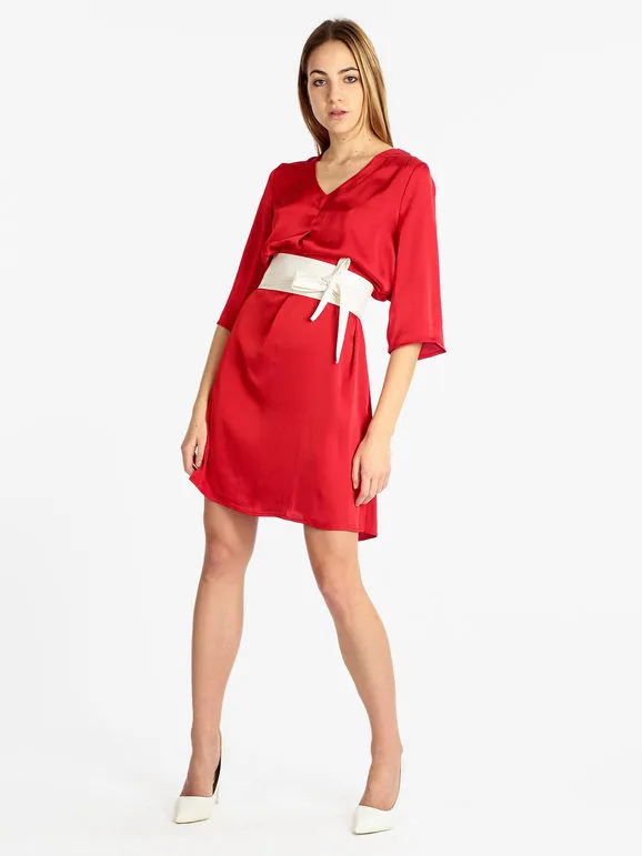 Sweet Miss Vestido de mujer efecto seda con manga 3/4