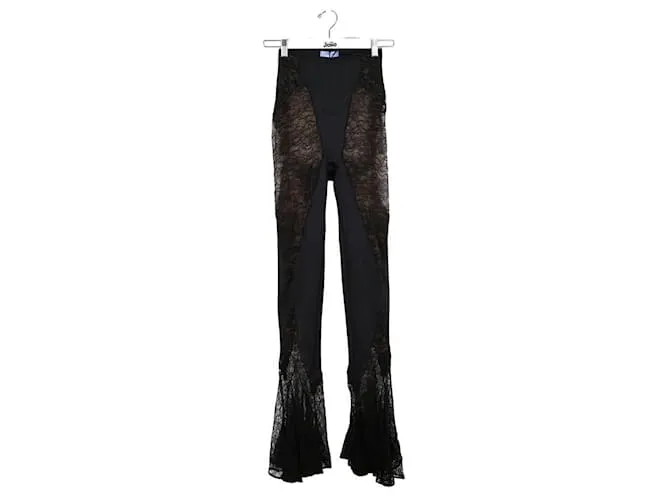 Thierry Mugler Pantalones de campana marinos Azul marino 