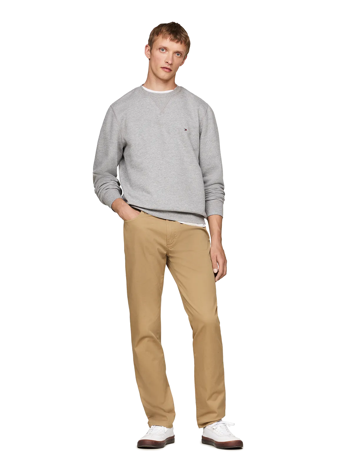 TOMMY HILFIGER Sudadera de mezcla de algodón en gris