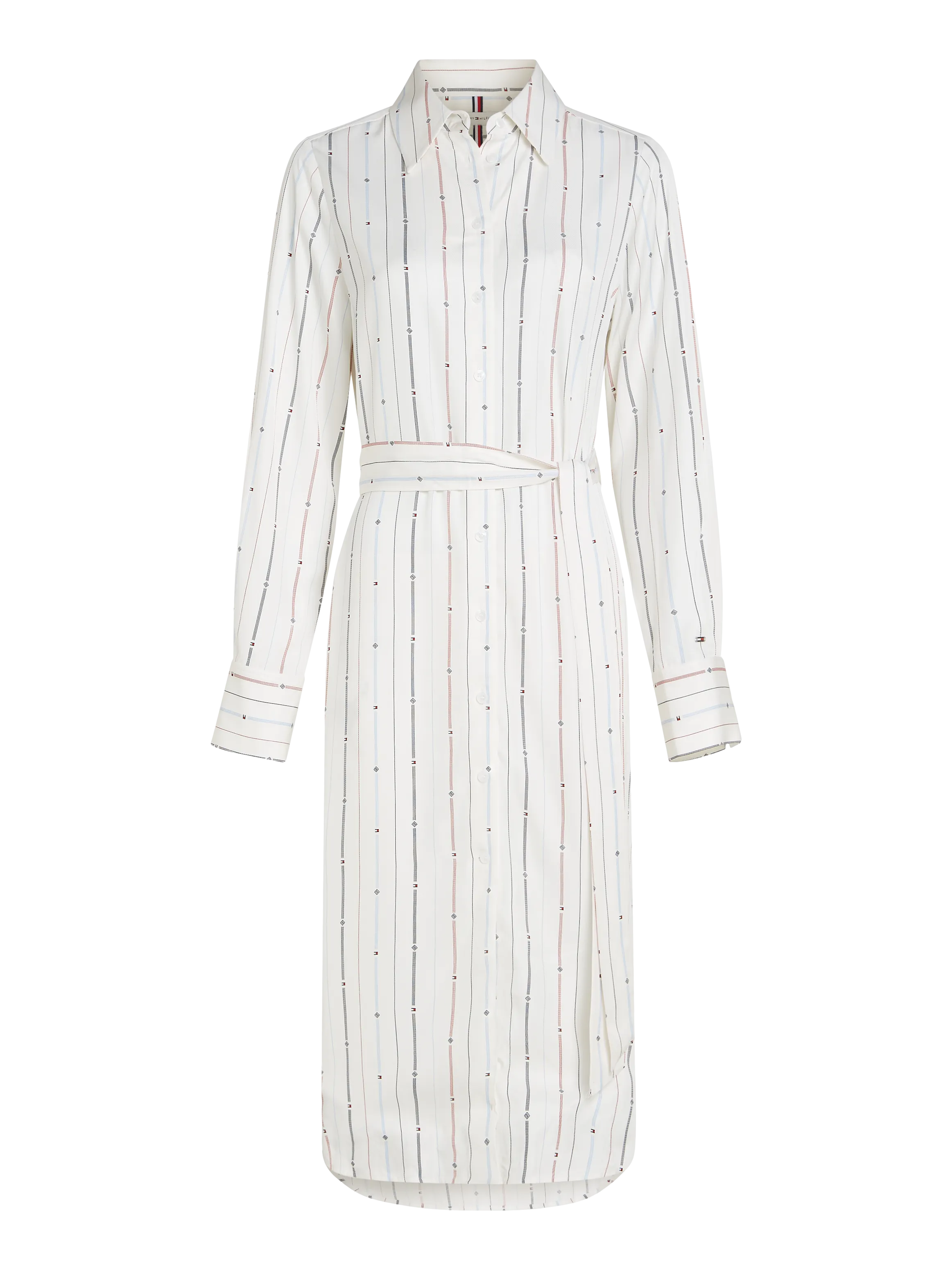 TOMMY HILFIGER Vestido camisero estampado en blanco