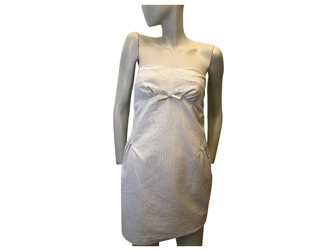 Twin Set vestido sin tirantes Blanco 