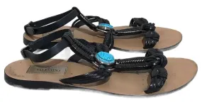 VALENTINO GARAVANI Sandalias T.UE 36 Cuero Negro 