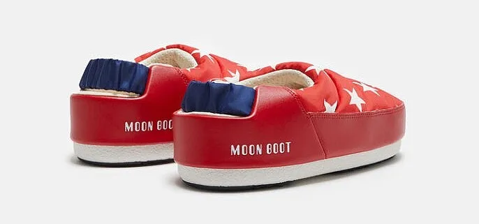 zapatos Tecnica Moon Boot Sandal Band Stars - Red/White