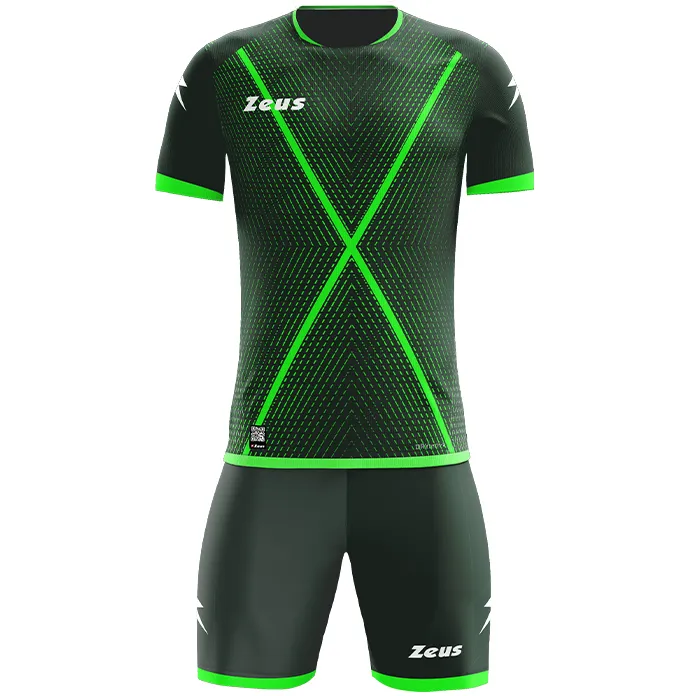 Zeus Icon Teamwear Set Camiseta con pantalones cortos verde verde neón
